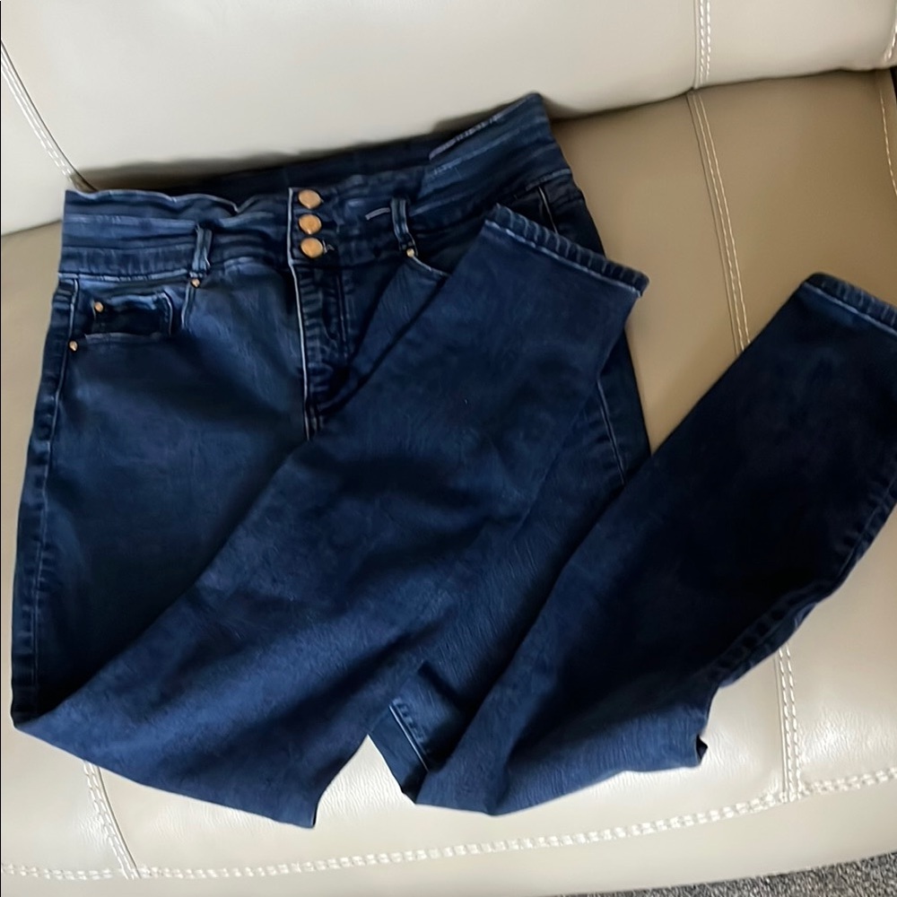 Ann Taylor High Rise Midnight Blue Jeans, Size 12